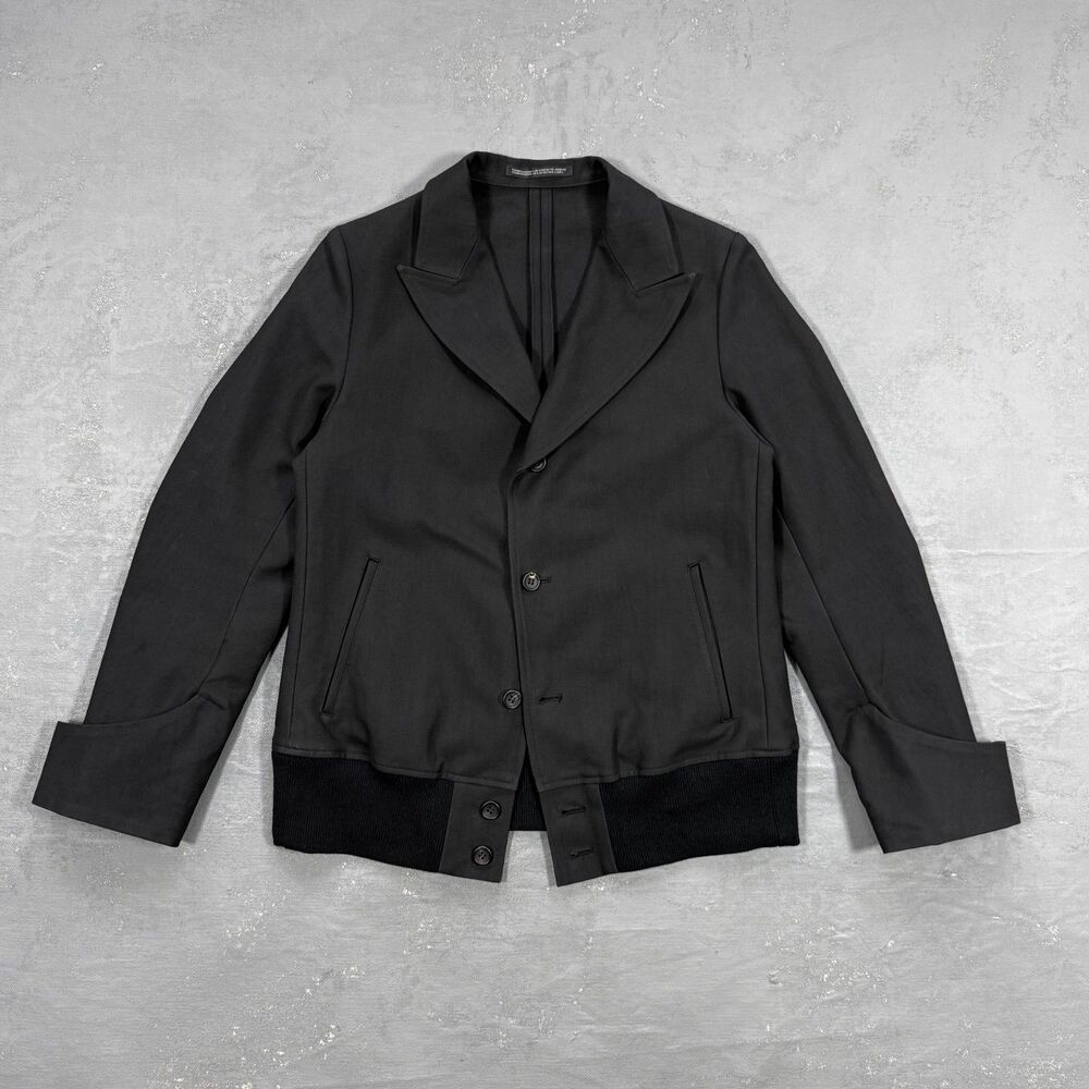 Y's Yohji Yamamoto 2008 Cotton Twill Bomber Jacket w/ Lapel JP 3, M-L